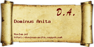 Dominus Anita névjegykártya